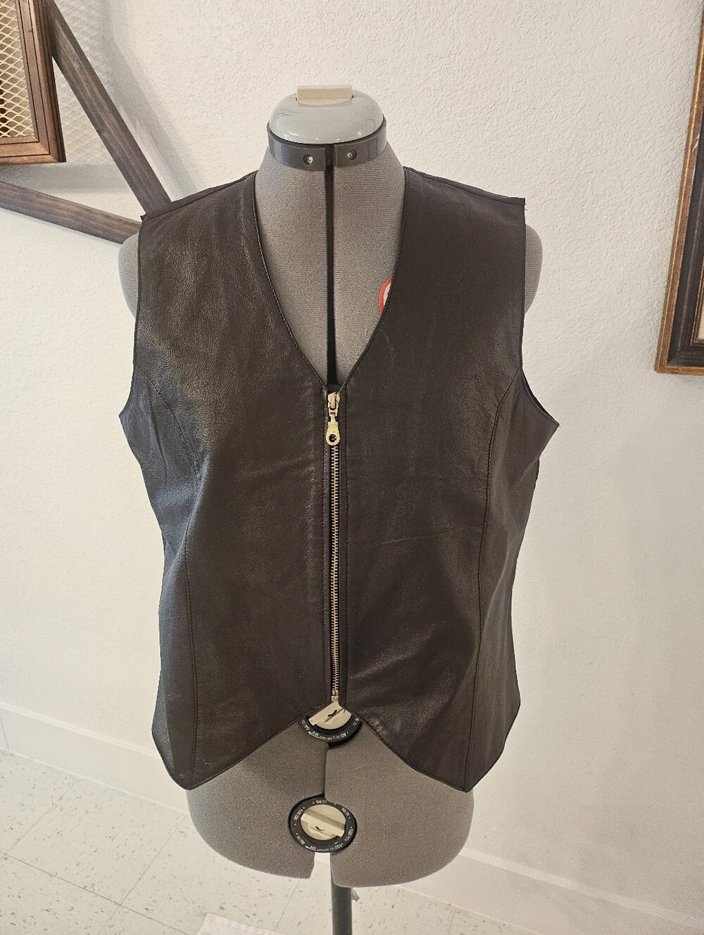Chocolate Brown Leather Vest
